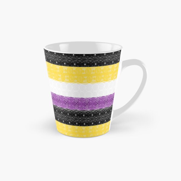 Aperçu de l'œuvre Spirograph Patterned Non Binary Flag créée et vendue par RachelEDesigns.