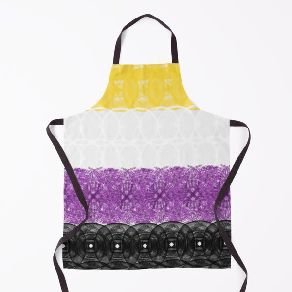 Aperçu de l'œuvre Spirograph Patterned Non Binary Flag créée et vendue par RachelEDesigns.
