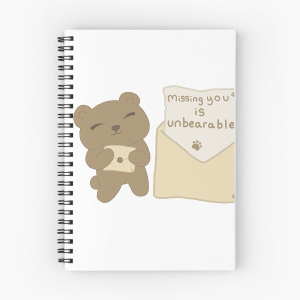Item preview, Teddys letter 'missing you is unbearable' designed and sold by Kimmy Rose.