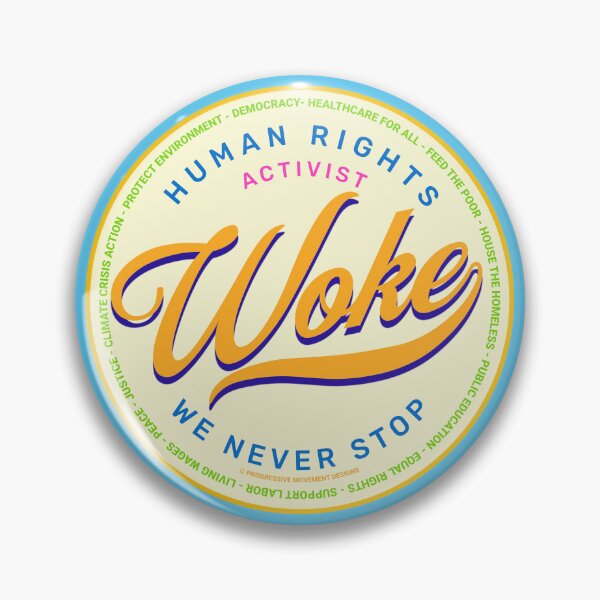 Aperçu de l'œuvre PMD00819 Le design du mouvement progressiste Woke Human Rights Militant montre que vous êtes éveillé et que vous soutenez les objectifs politiques progressistes des démocrates, des indépendants et des partisans de Bernie Sanders créée et vendue par ProgressiveLeft.
