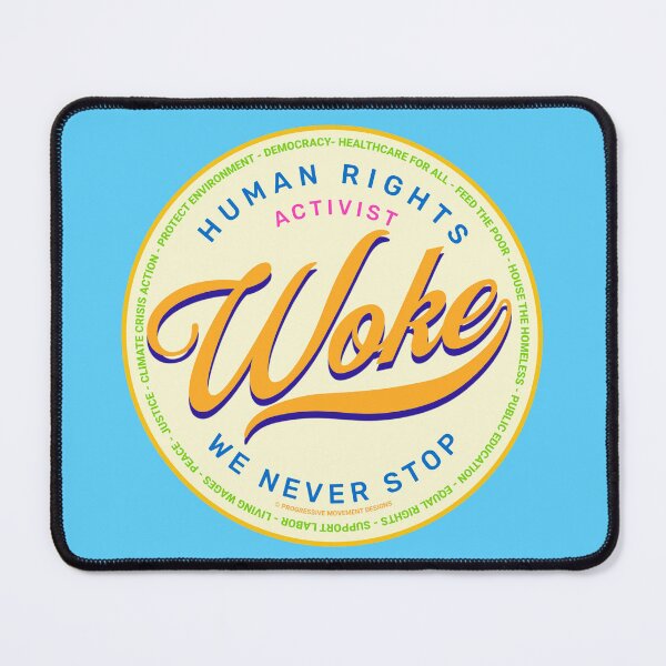 Artikelvorschau, PMD00819 Das Woke Human Rights Activist-Design von Progressive Movement Designs zeigt, dass Sie aufgewacht sind und progressive politische Ziele für unabhängige Demokraten und Anhänger von Bernie Sanders unterstützen. entworfen und verkauft von ProgressiveLeft.