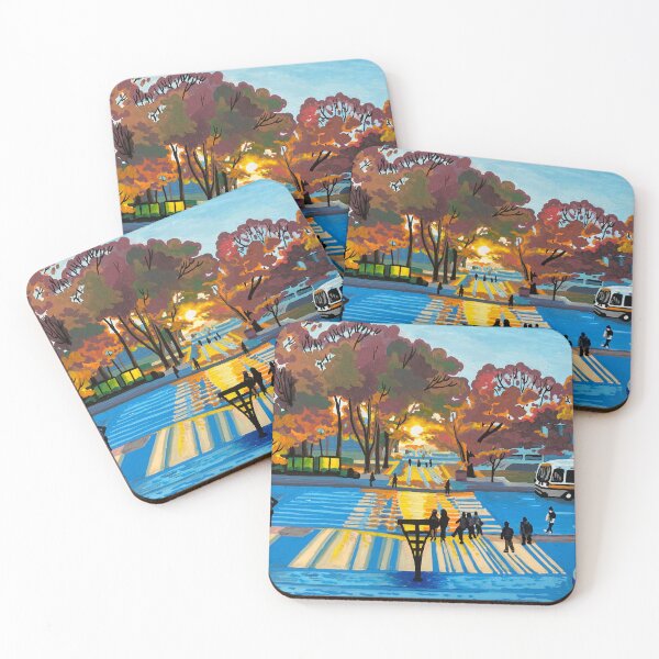 Item preview, Lobby 7 & Mass Ave Sunset from MIT - Acrylic Marker Illustration designed and sold by WrenInFlight.