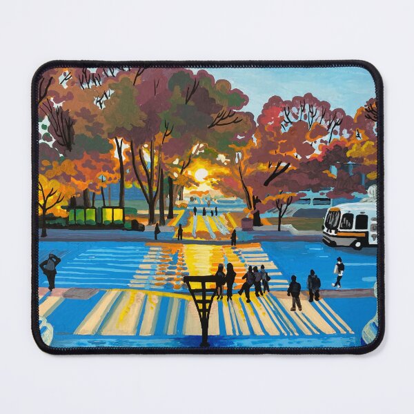 Item preview, Lobby 7 & Mass Ave Sunset from MIT - Acrylic Marker Illustration designed and sold by WrenInFlight.