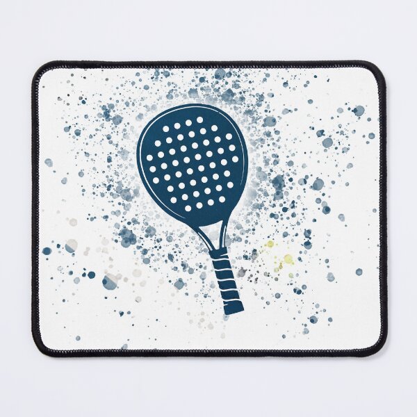 Item preview, Watercolor Splash Padel Racket - Court Blue designed and sold by PadelTees.