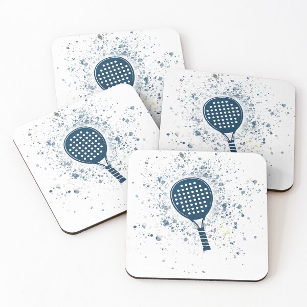 Item preview, Watercolor Splash Padel Racket - Court Blue designed and sold by PadelTees.