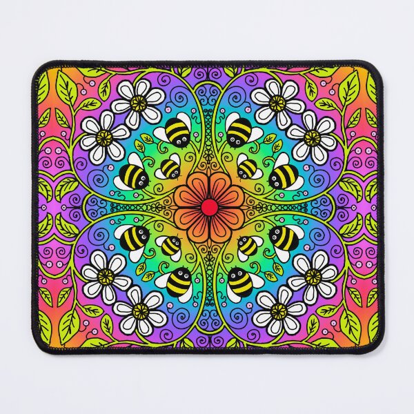 Item preview, Rainbow radial bee garden designed and sold by QuirkyBeez.