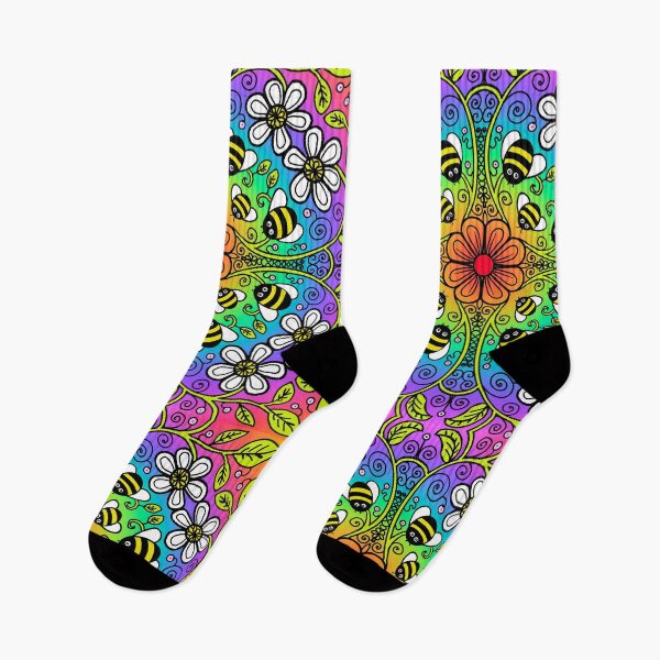 Item preview, Rainbow radial bee garden designed and sold by QuirkyBeez.