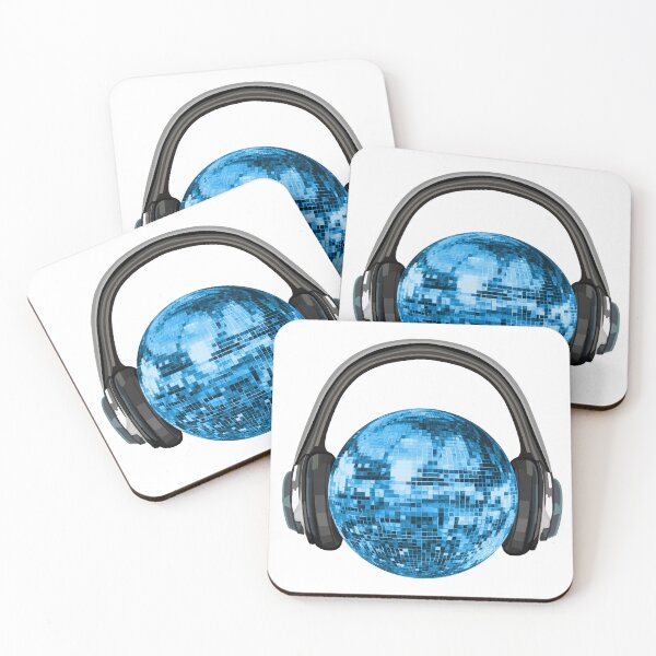 Item preview, Bola de discoteca azul de los años 70 con auriculares designed and sold by Deborah Camp.
