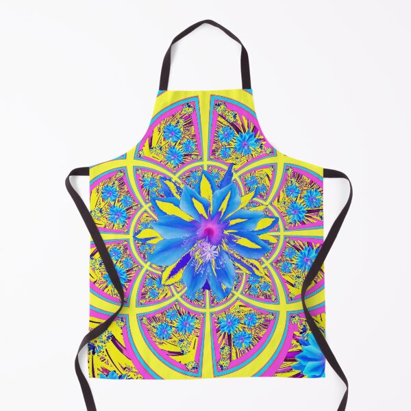 Item preview, GEOMETRIC BABY BLUE FLORAL PATTERN YELLOW ART designed and sold by sharlesart.