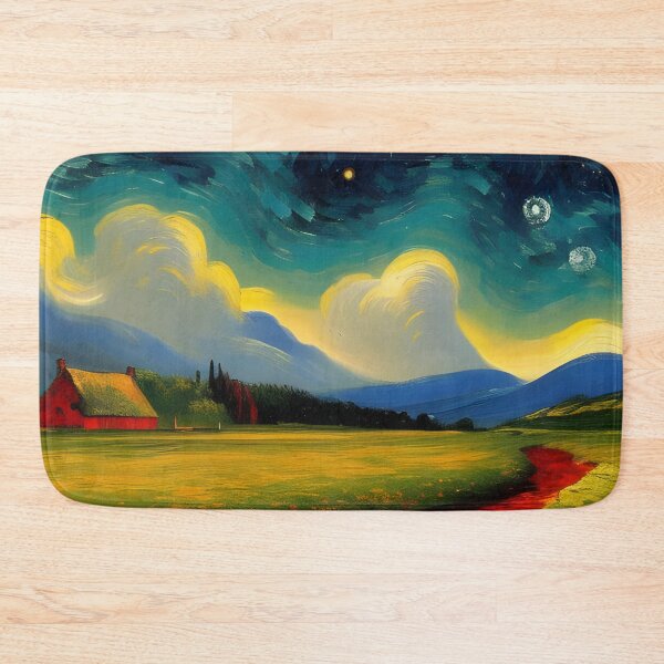 Item preview, Campo cielo nocturno, empaste, Ai Generated Art designed and sold by ACC .
