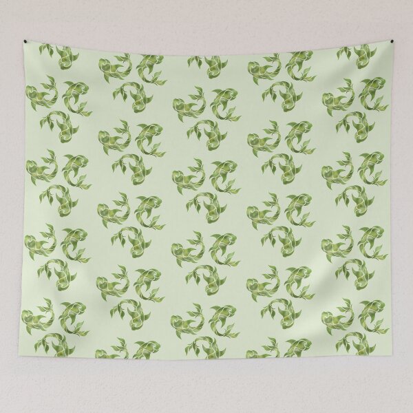 Item preview, three green tribal fish designed and sold by octo-PS.