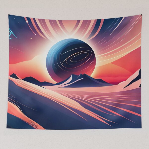 Item preview, Planet Rise over the Desert designed and sold by JoanNinjaHen.