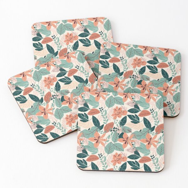 Item preview, Orange Green Floral Print designed and sold by Natasha Sidhu.