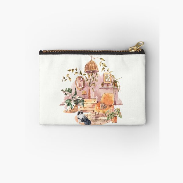 Item preview, Vintage Urban Jungle with Watercolor Cats  designed and sold by BohemiWANDERS.