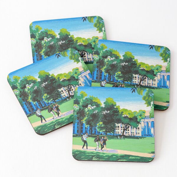 Item preview, Art of MIT's Killian Court - Strolling Students - Acrylic Marker Illustration designed and sold by WrenInFlight.