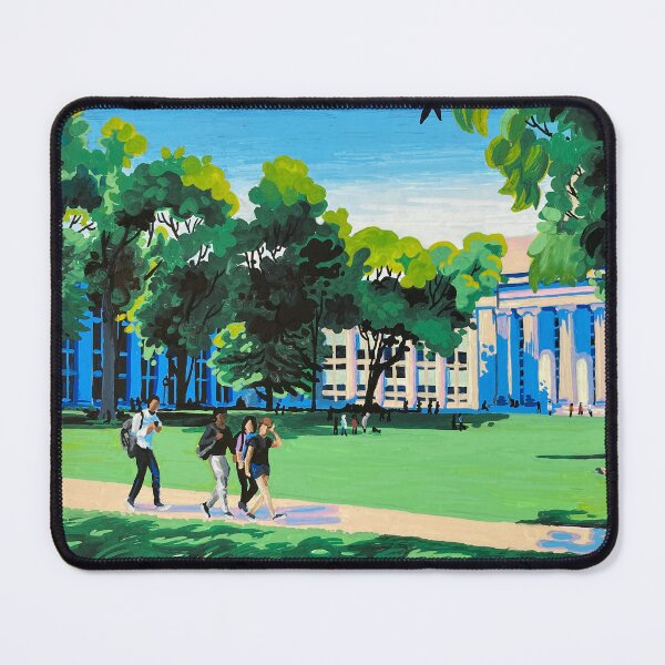 Item preview, Art of MIT's Killian Court - Strolling Students - Acrylic Marker Illustration designed and sold by WrenInFlight.