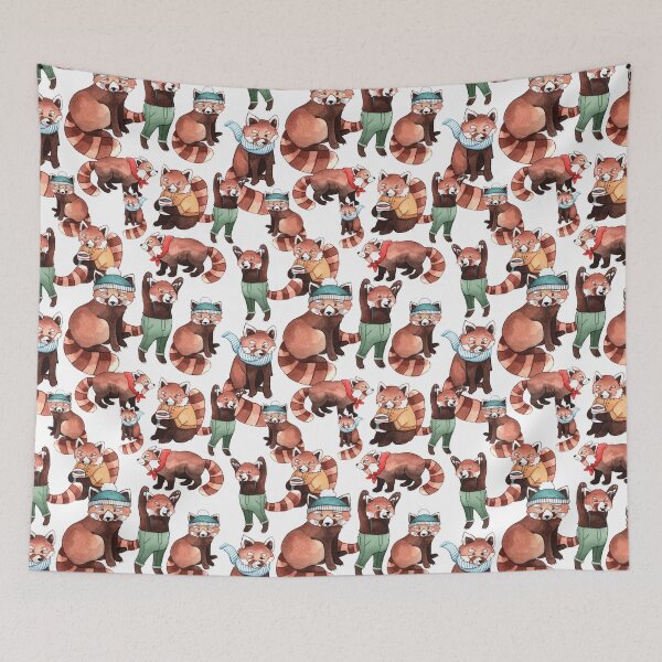 Item preview, Red Panda Pattern designed and sold by LittleCanoe.