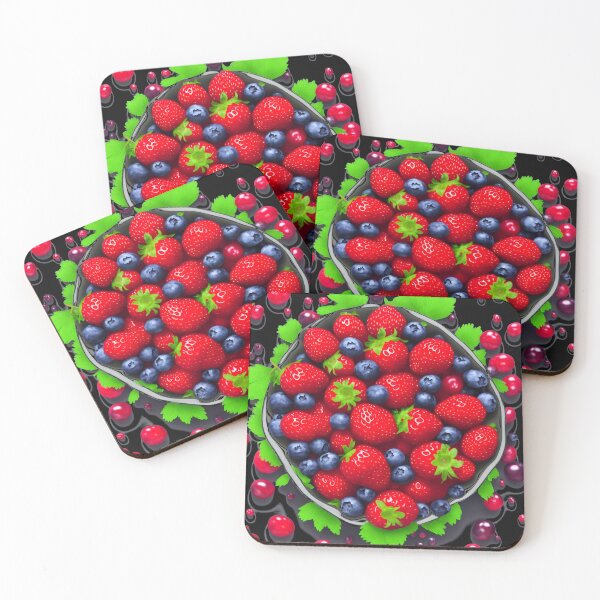 Item preview, Fruits Pattern Blueberries Strawberries Cranberries - Fruits designed and sold by internlvisions.