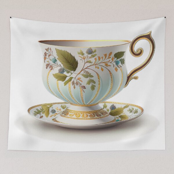Item preview, Classy English Floral Tea Cup designed and sold by ImaginePrintsHQ.