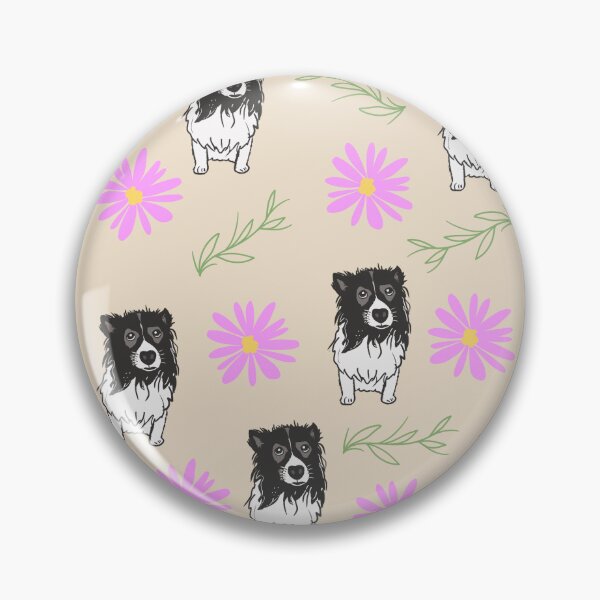 Item preview, Border Collie Dog with Spring Flower Pattern designed and sold by SeasonalDogs.