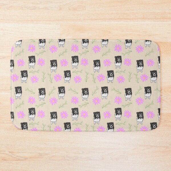 Item preview, Border Collie Dog with Spring Flower Pattern designed and sold by SeasonalDogs.