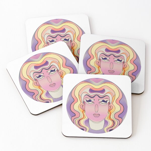 Item preview,  Colorful Psychedelic Face Art - Unique Pride Art - Gift Ideas 2023 designed and sold by The Red Nox.