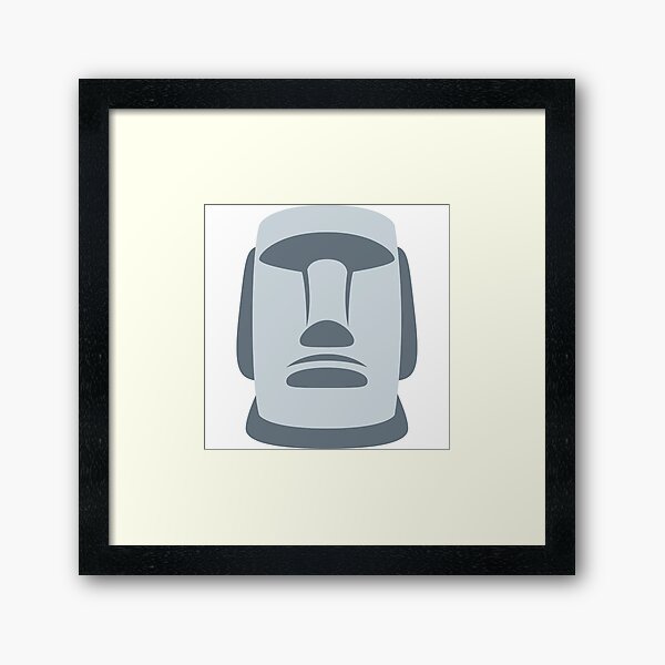 Moai Emoji Framed Prints for Sale
