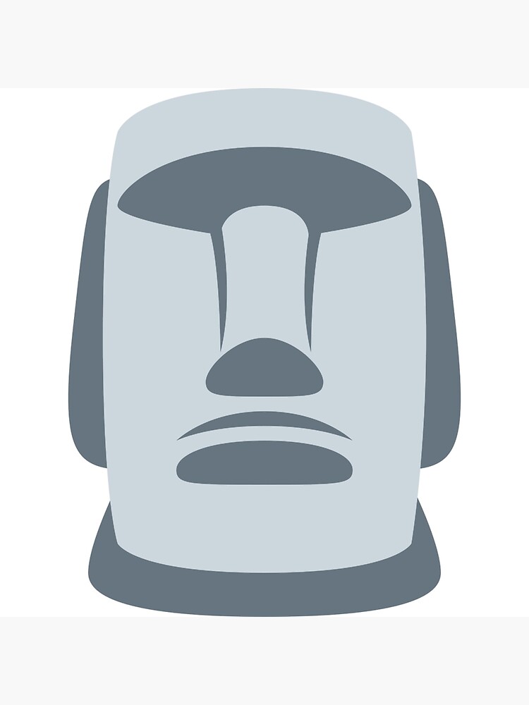 Moyai Moai Easter Island Head Emoji Art Board Print for Sale by