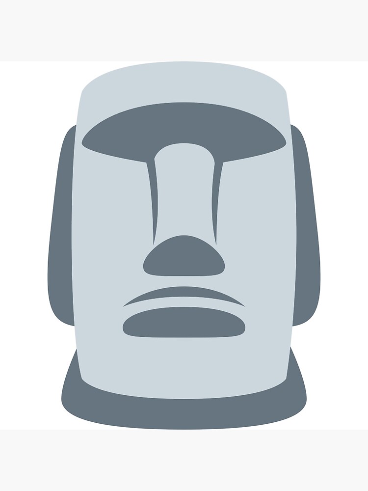 Moyai Moai Easter Island Head Emoji Art Board Print for Sale by donbass