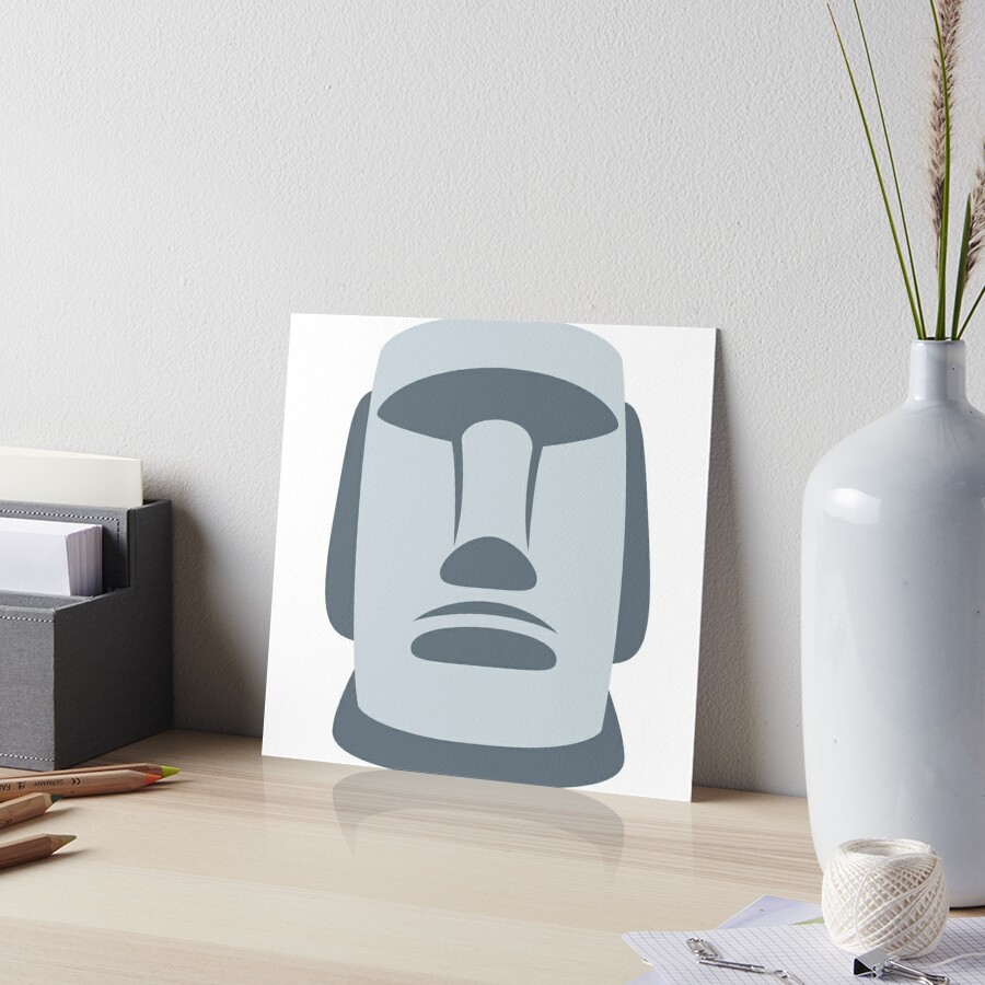 Moyai Emoji Sticker for Sale by donbass