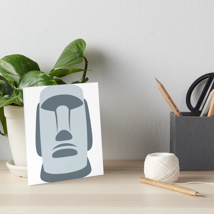 Created a poster about the Moyai (Moai) emoji for some fun and layout  practice. : r/Posters