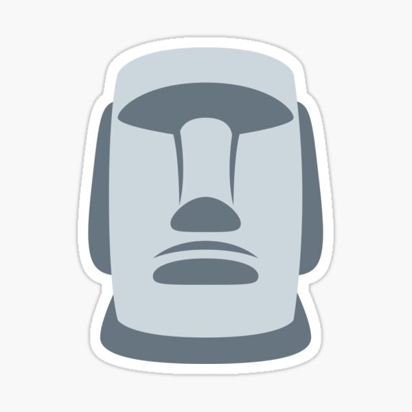 Moai Easter Island Head Statue Emoji Meme Sticker for Sale by CoryHarts