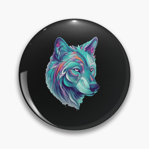 Artikelvorschau, Spiritual Aqua Wolf Howling at the Moon entworfen und verkauft von CRAZY&ART.