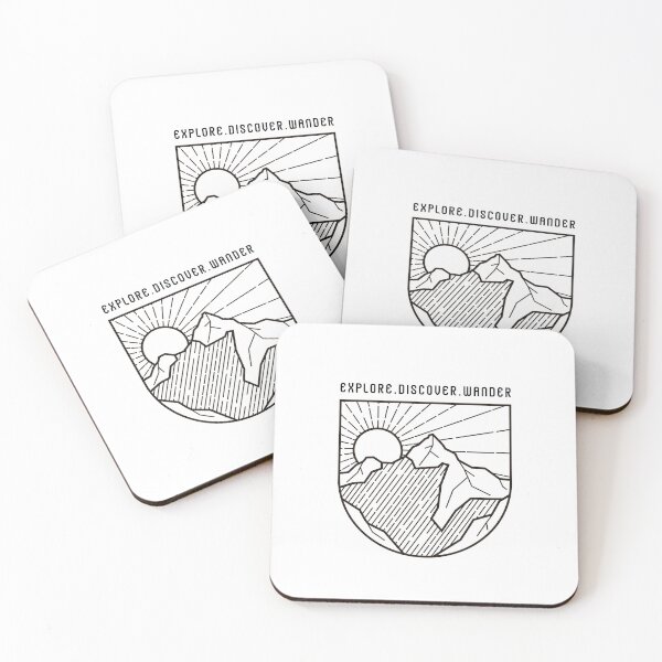 Artikelvorschau, Explore Discover Wander Camping (SCHWARZER DRUCK) entworfen und verkauft von Krizelle Flores.