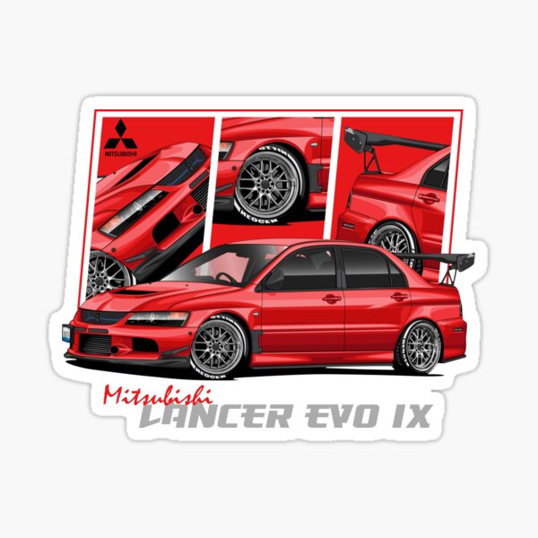 Mitsubishi Lancer Evolution Stickers for Sale | Redbubble