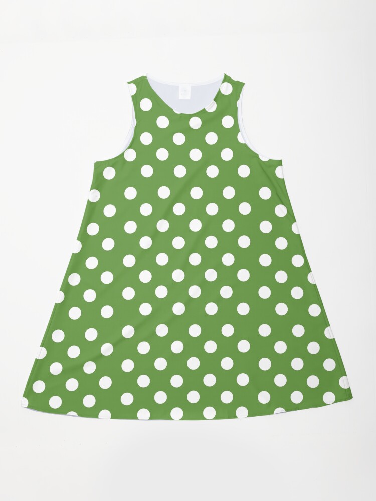 Green with white dots" A-Line Dress by Diebuchmoewe | Redbubble
