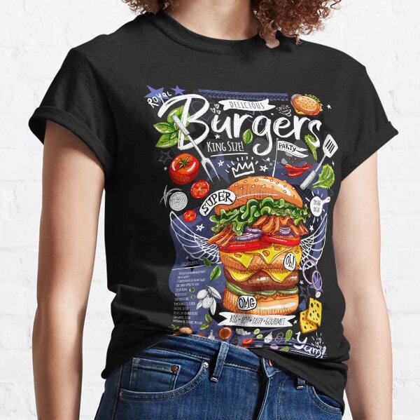 Item preview, Food, fast food, super, king size, burger, hamburger, cheeseburger designed and sold by Bearlala.