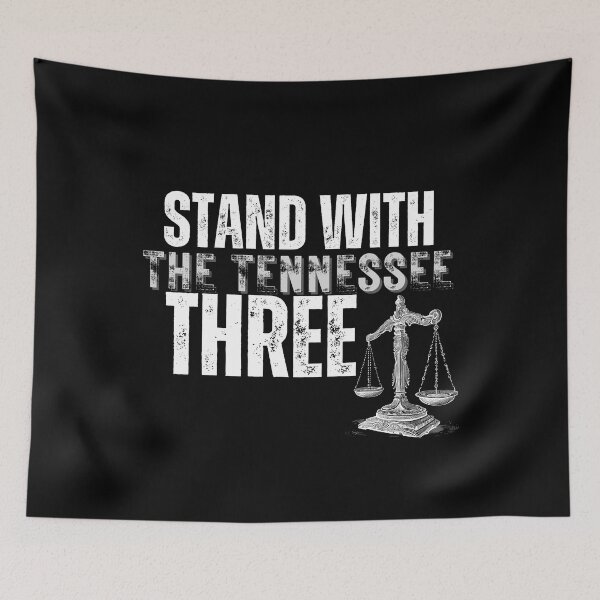 Item preview, Stand With The Tennessee Three White Text Slogan Design designed and sold by EarthArtDesigns.