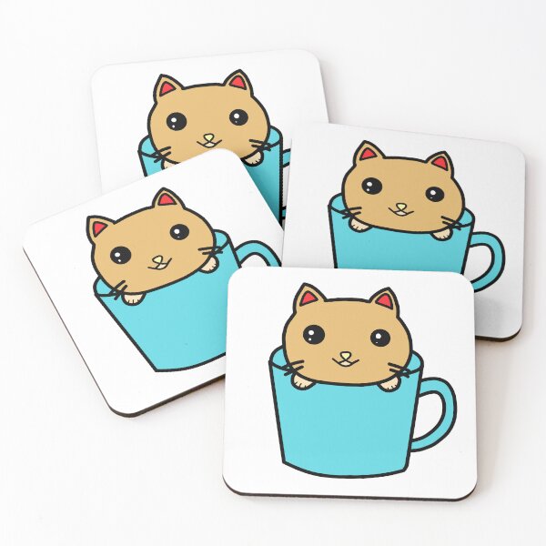 Artikelvorschau, Nette Katze in der Teetasse entworfen und verkauft von Eolithic.