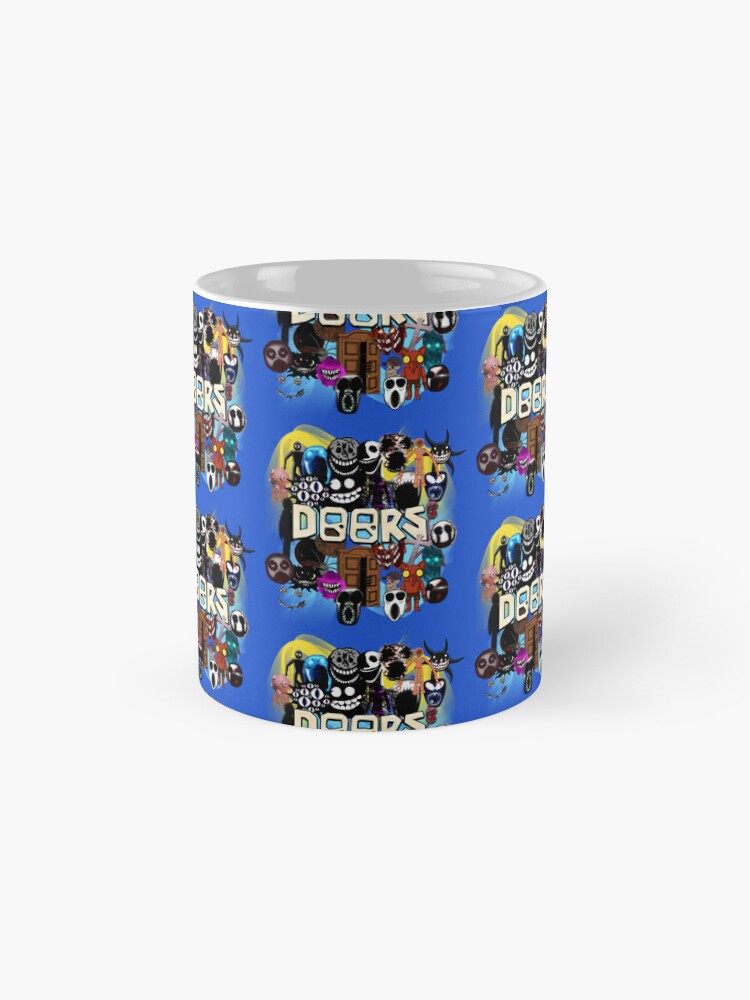 Doors Entities Figure Rush Ambush A-60 A-90 A-120 Seek Stare El Goblino  Dupe Halt Jeff Bob Eyes Screech Jack Glitch Timothy Shadow Window  Coffee  Mug for Sale by TheBullishRhino