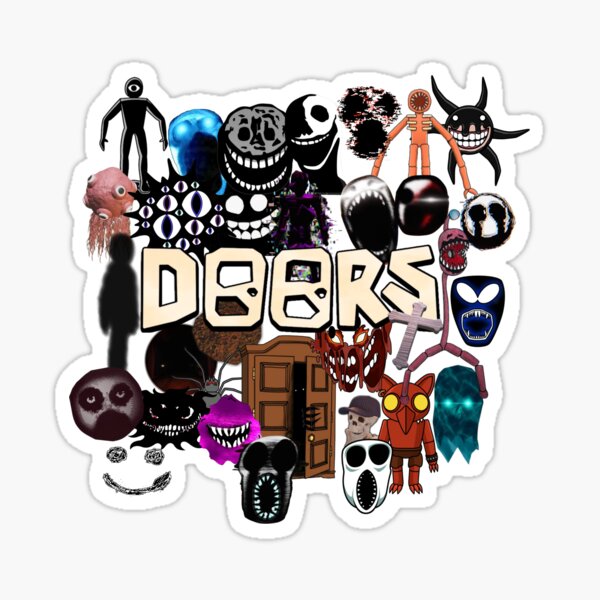 Christmas gift. Roblox, Doors, Videogame, Monsters  Sticker for