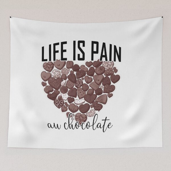 Item preview, Life is pain in chocolate designed and sold by knuppify.