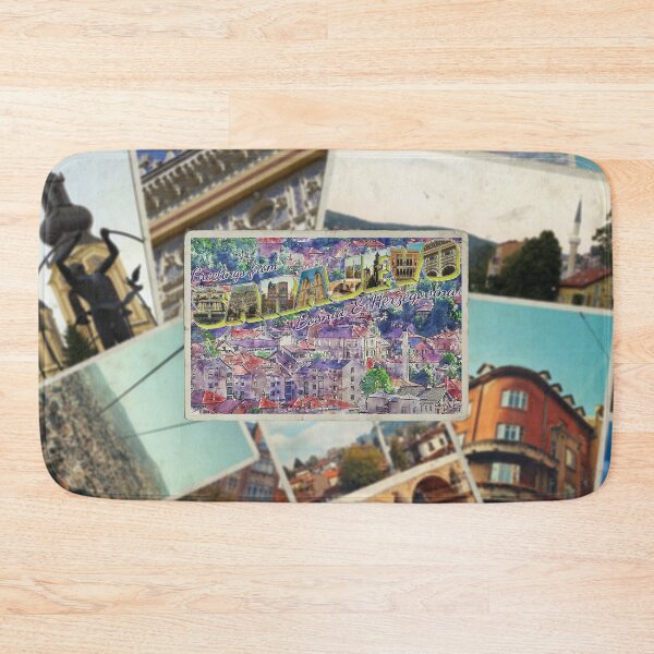 Item preview, Greetings from Sarajevo in Bosnia and Herzegovina Vintage style retro souvenir designed and sold by DeveloperProp0.