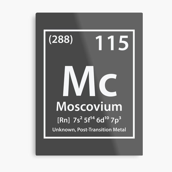 Aperçu de l'œuvre Moscovium Element créée et vendue par cerebrands.