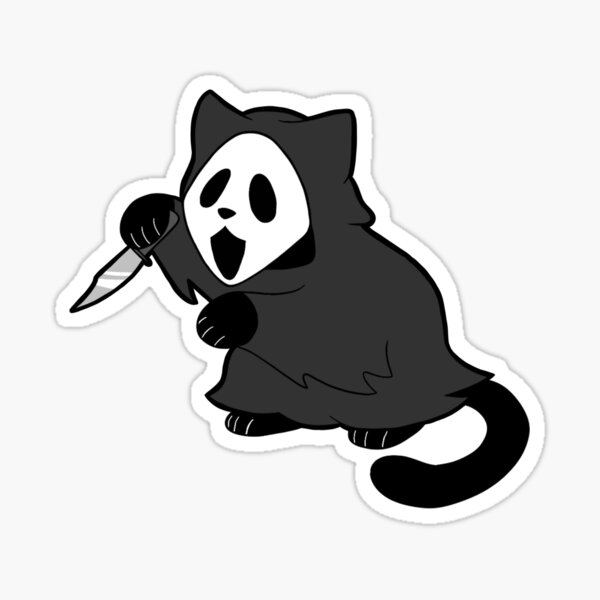 Vista previa del artículo con la obra «Gatito cara fantasma», diseñado y vendido por TheGryphon.