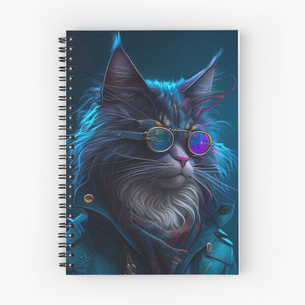 Item preview, Neon Whiskers: Cyberpunk Cat Poster - A Vibrant Fusion of Feline Elegance and Futuristic Design designed and sold by AiArtLab.