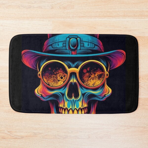 Item preview, Whimsical Psychedelic Skull Madhatter Skeleton Art Graphic Design V.45 designed and sold by Pexelpanoramas.