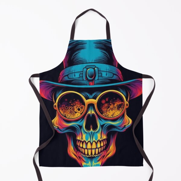 Item preview, Whimsical Psychedelic Skull Madhatter Skeleton Art Graphic Design V.45 designed and sold by Pexelpanoramas.