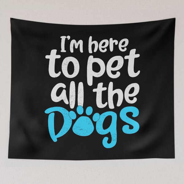 Item preview, I'm Here To Pet All The Dogs Pawprint Dark designed and sold by 14thFloor.