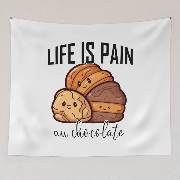 Item preview, Life is pain in chocolate designed and sold by knuppify.